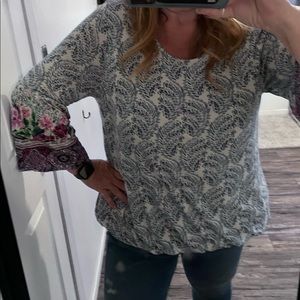Style & Co 3/4 XL bell sleeve blouse